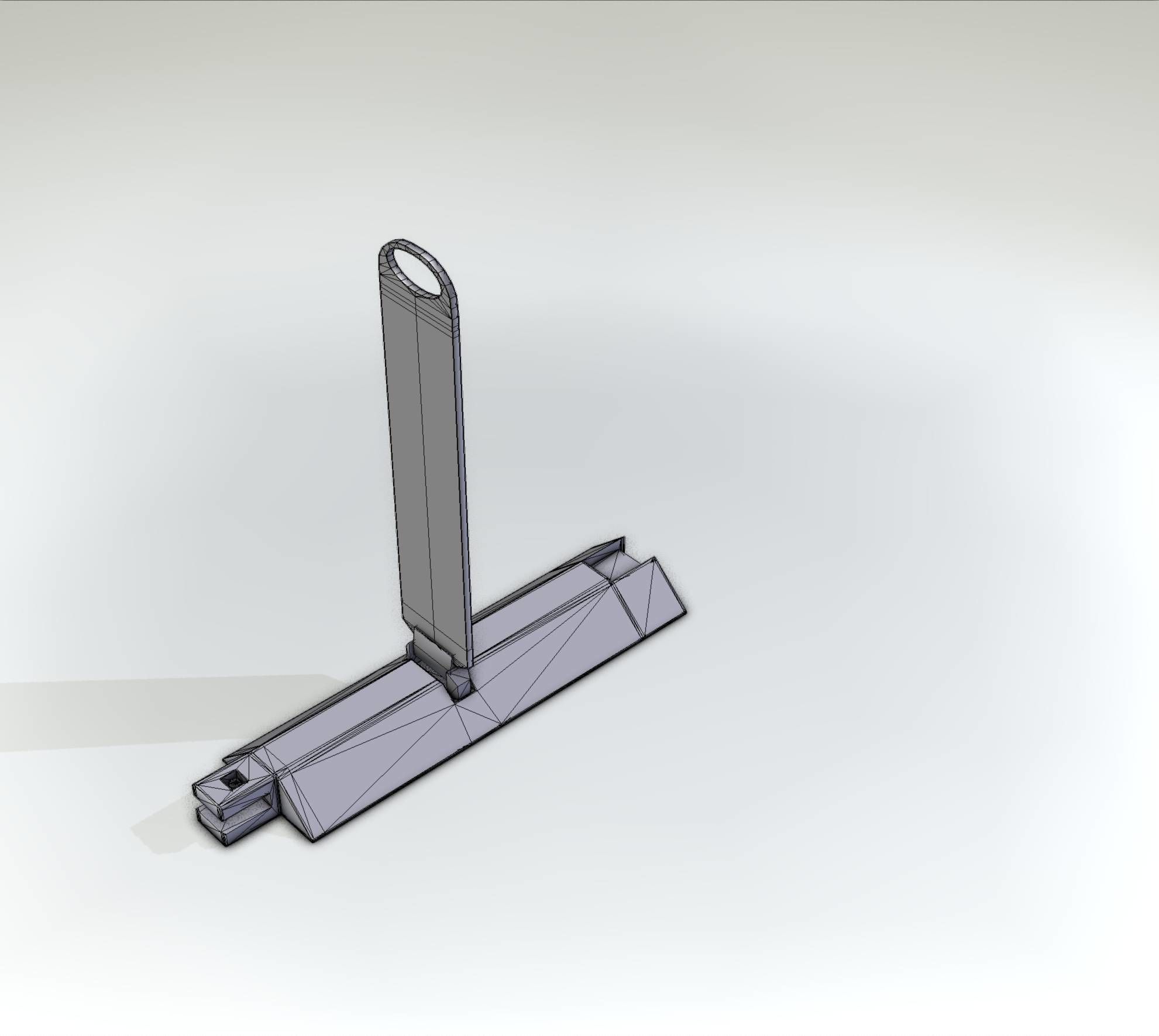 Yellow guide barrier 19 pointing left 628-11 Low-poly 3D model_48