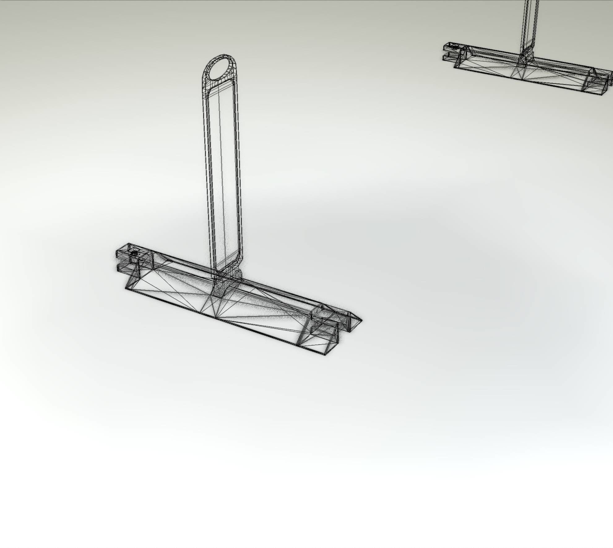 Yellow guide barrier 19 pointing left 628-11 Low-poly 3D model_53
