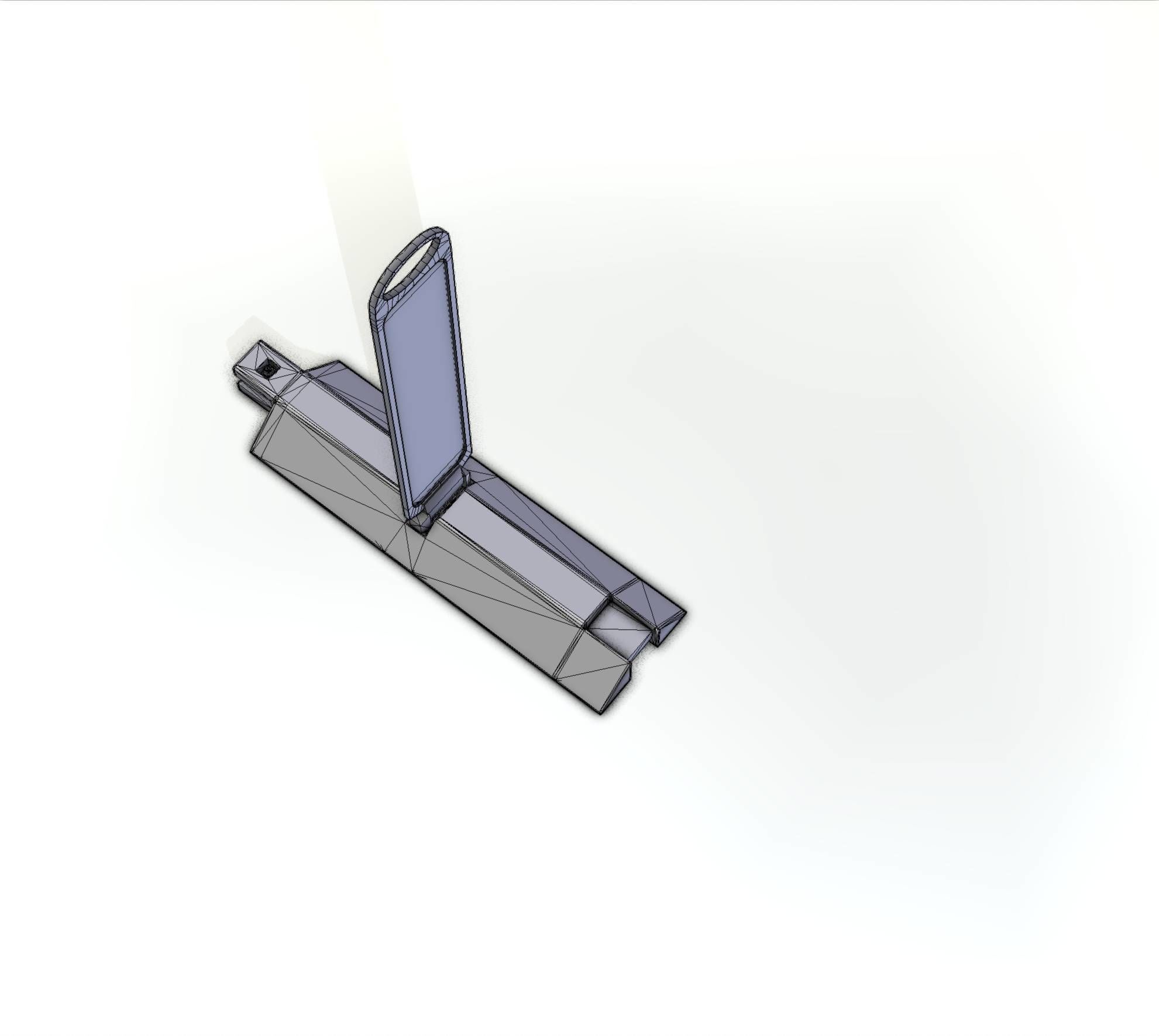 Yellow guide barrier 19 pointing left 628-11 Low-poly 3D model_29