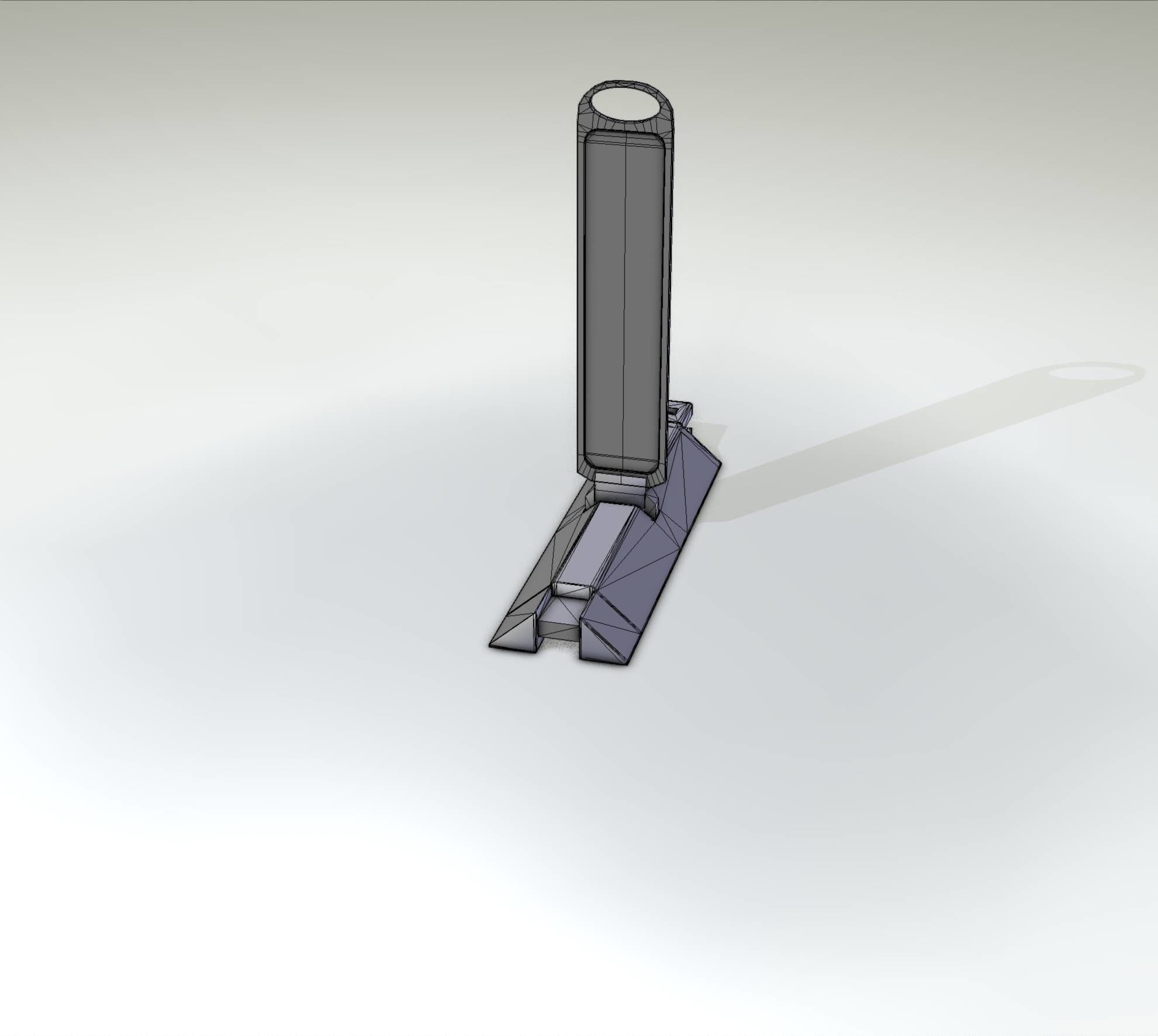 Yellow guide barrier 19 pointing left 628-11 Low-poly 3D model_4