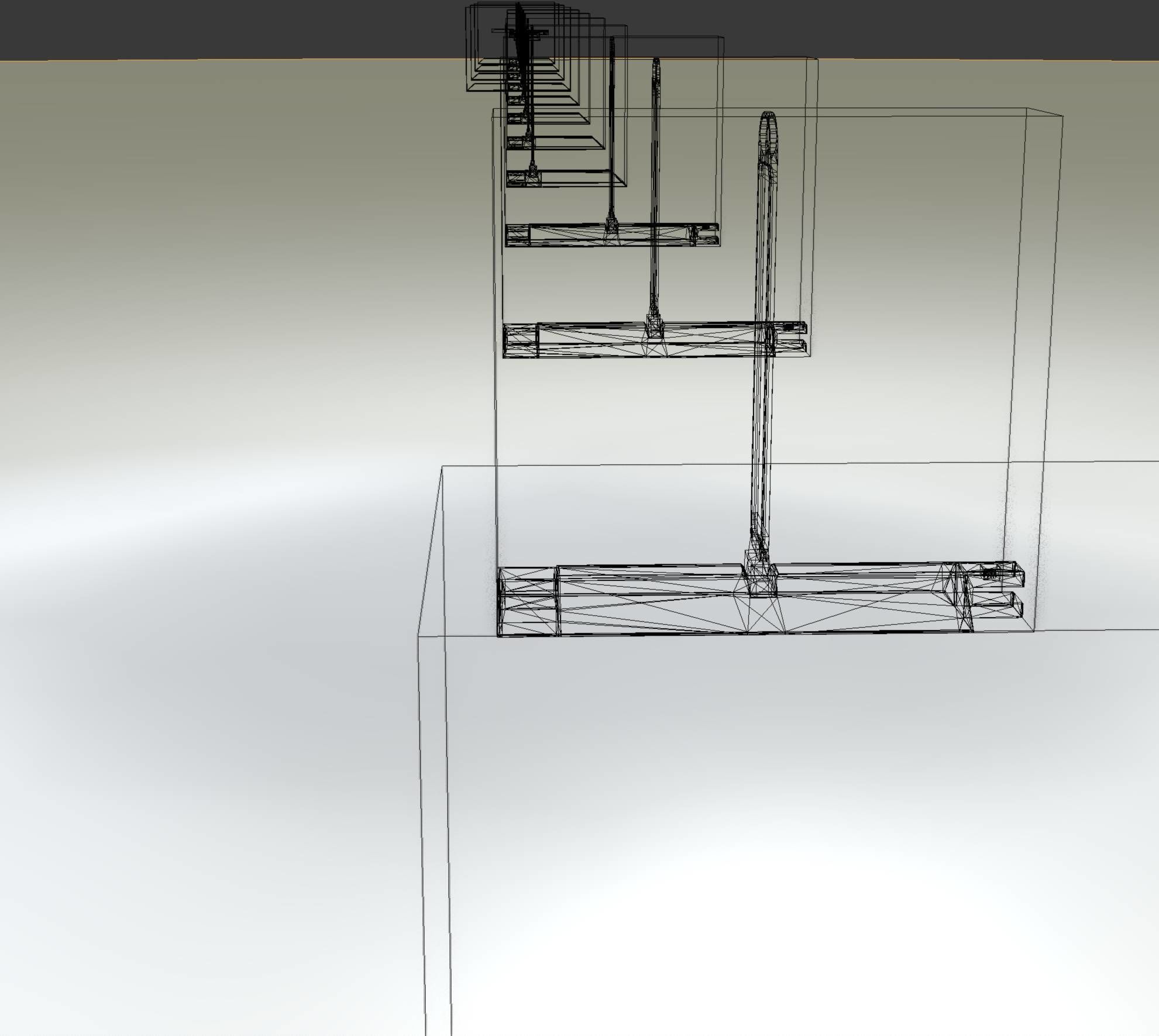 Yellow guide barrier 19 pointing left 628-11 Low-poly 3D model_9