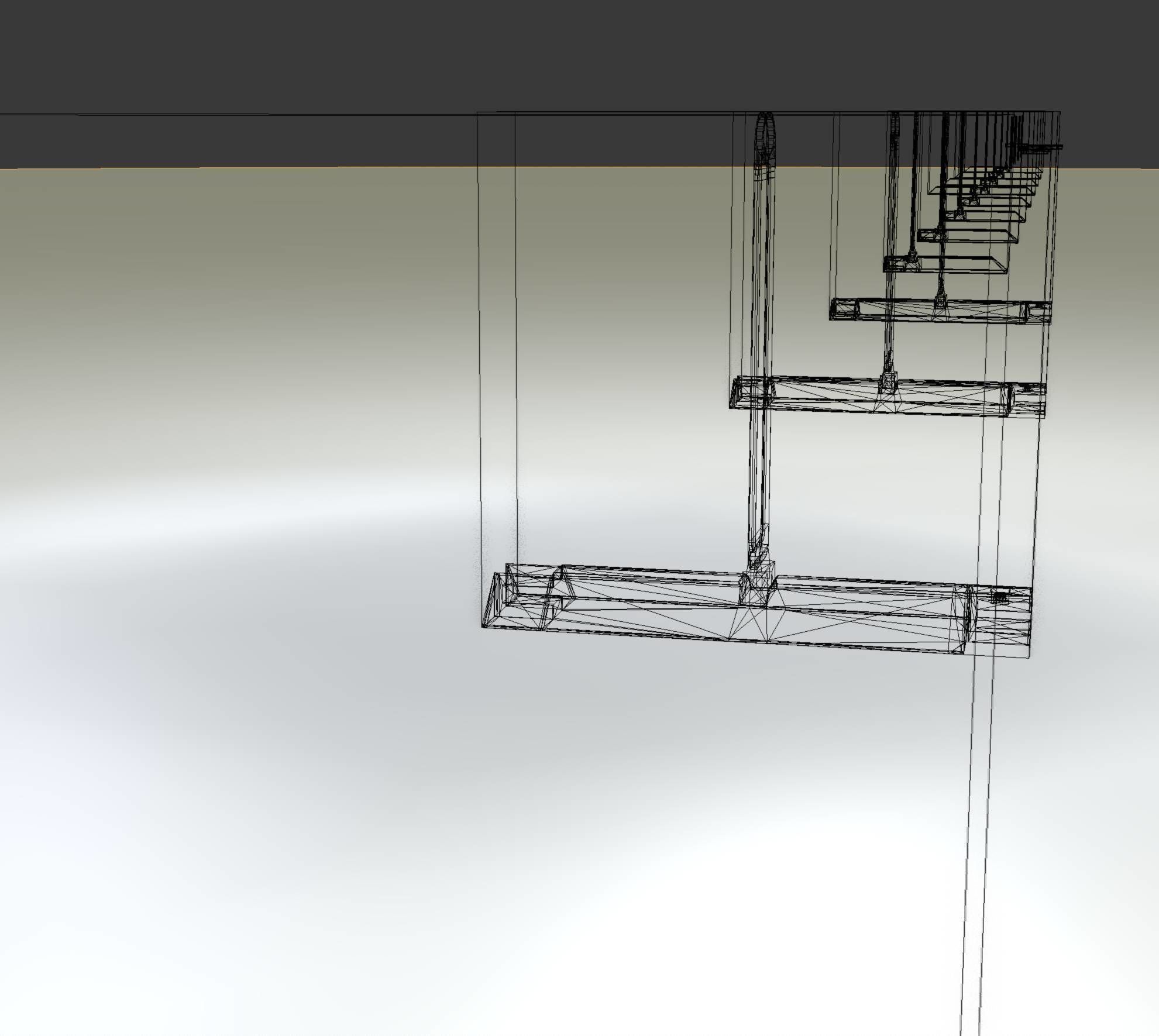 Yellow guide barrier 19 pointing left 628-11 Low-poly 3D model_10