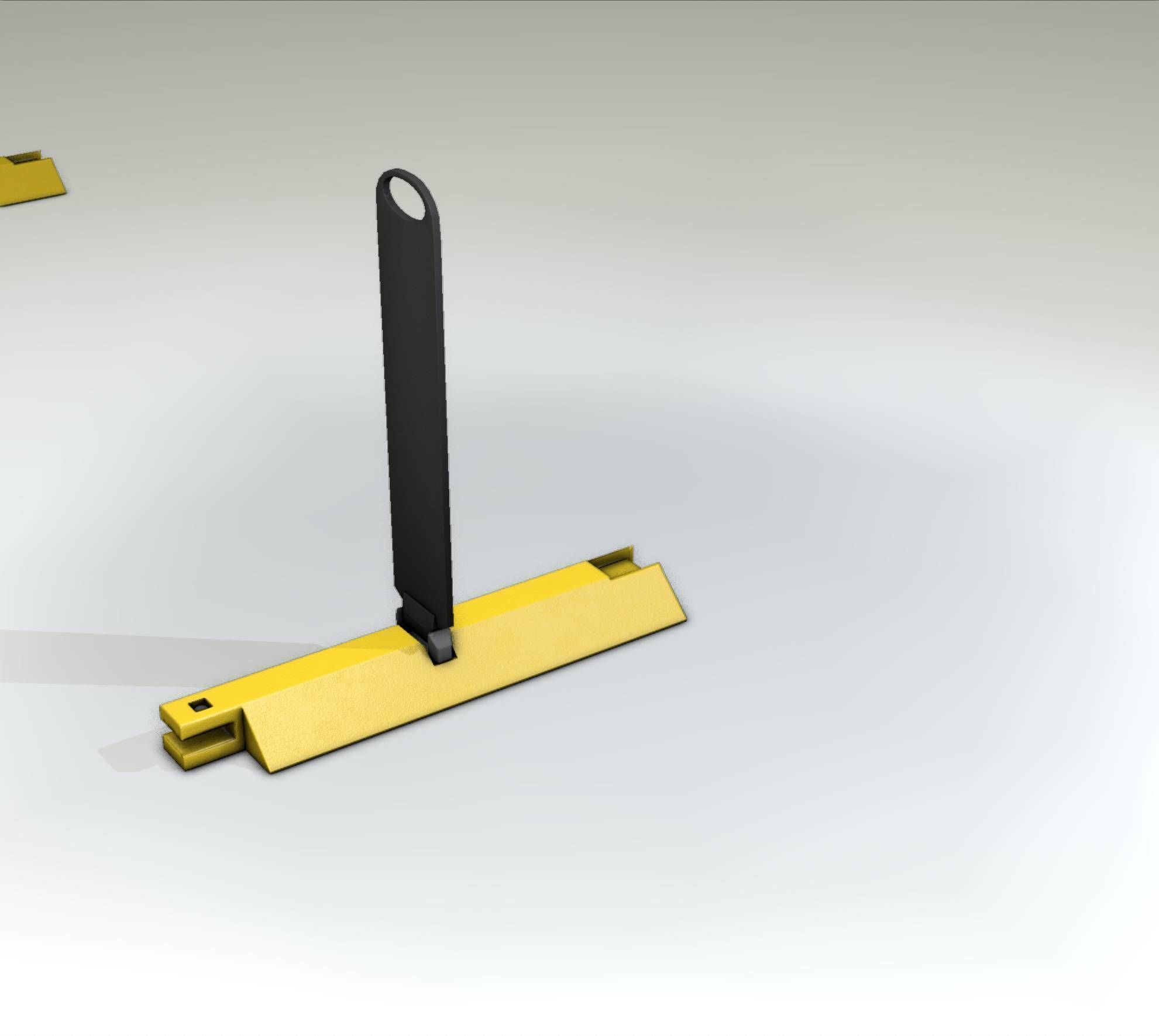 Yellow guide barrier 20 pointing right 628-21 Low-poly 3D model_18