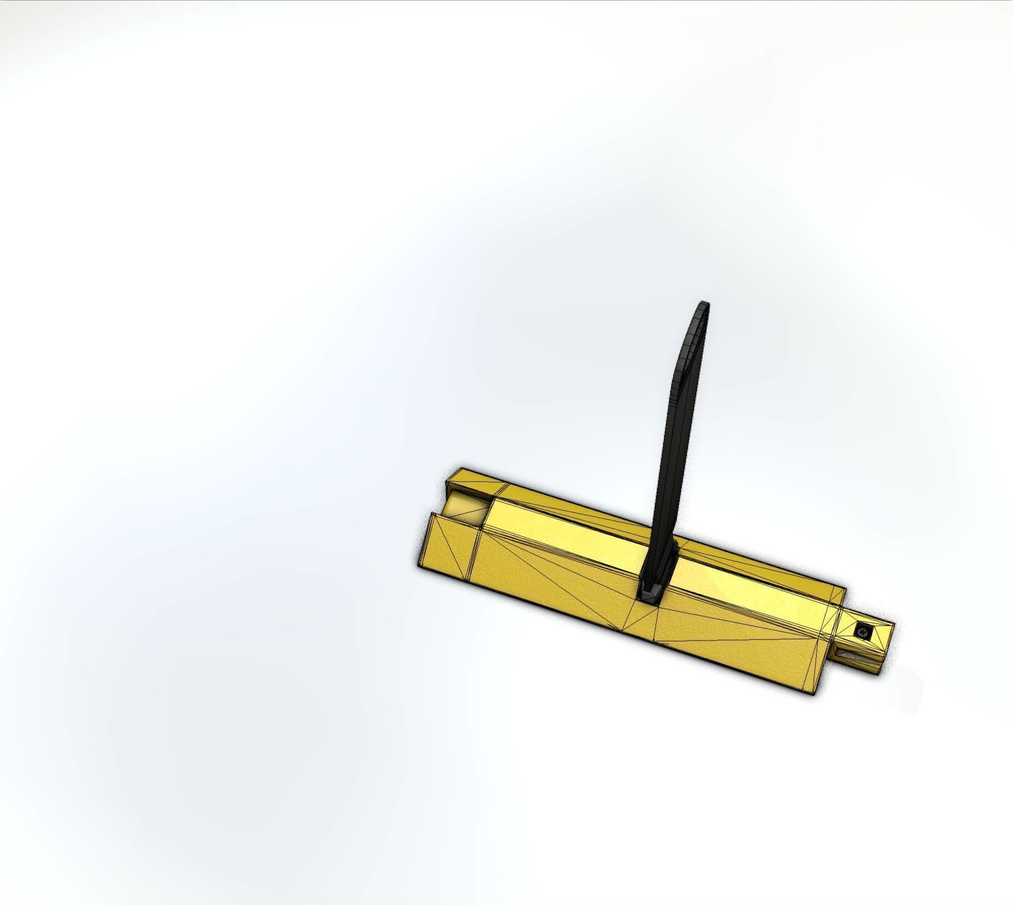 Yellow guide barrier 20 pointing right 628-21 Low-poly 3D model_39