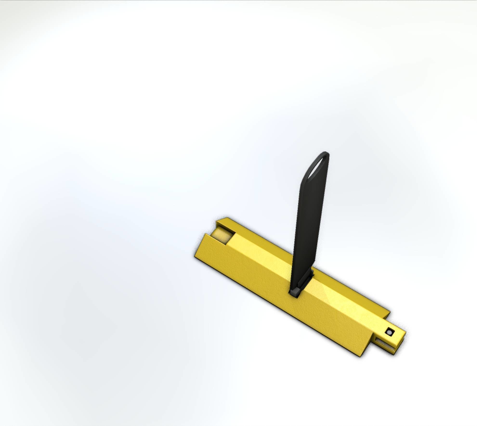 Yellow guide barrier 20 pointing right 628-21 Low-poly 3D model_40