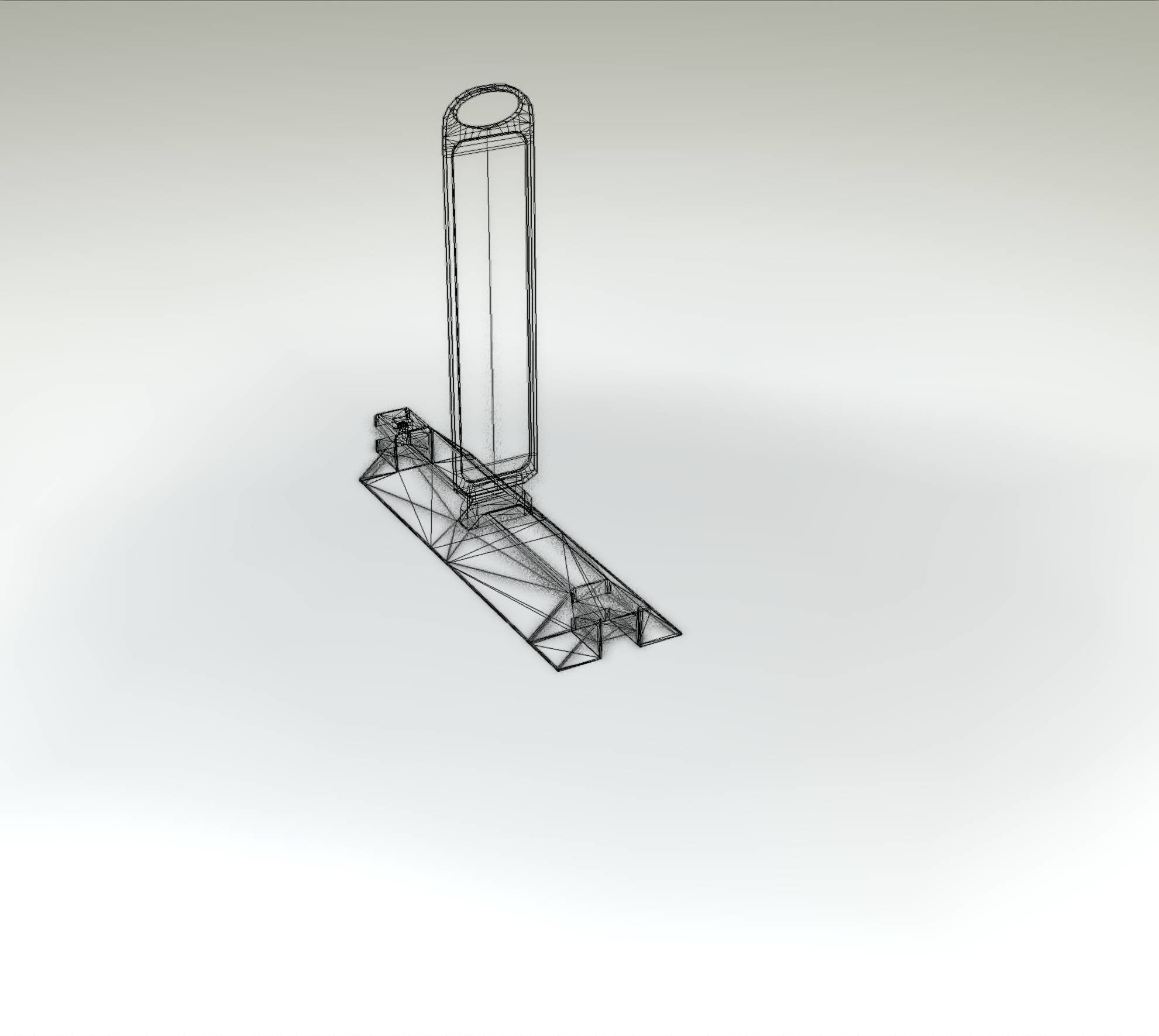 Yellow guide barrier 20 pointing right 628-21 Low-poly 3D model_54