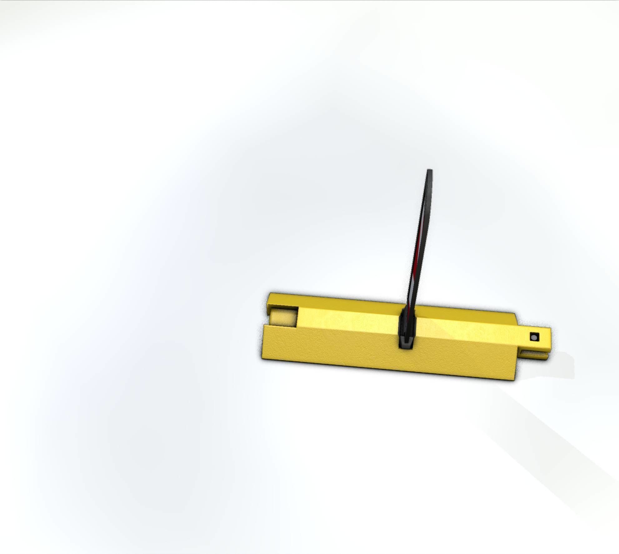 Yellow guide barrier 20 pointing right 628-21 Low-poly 3D model_38