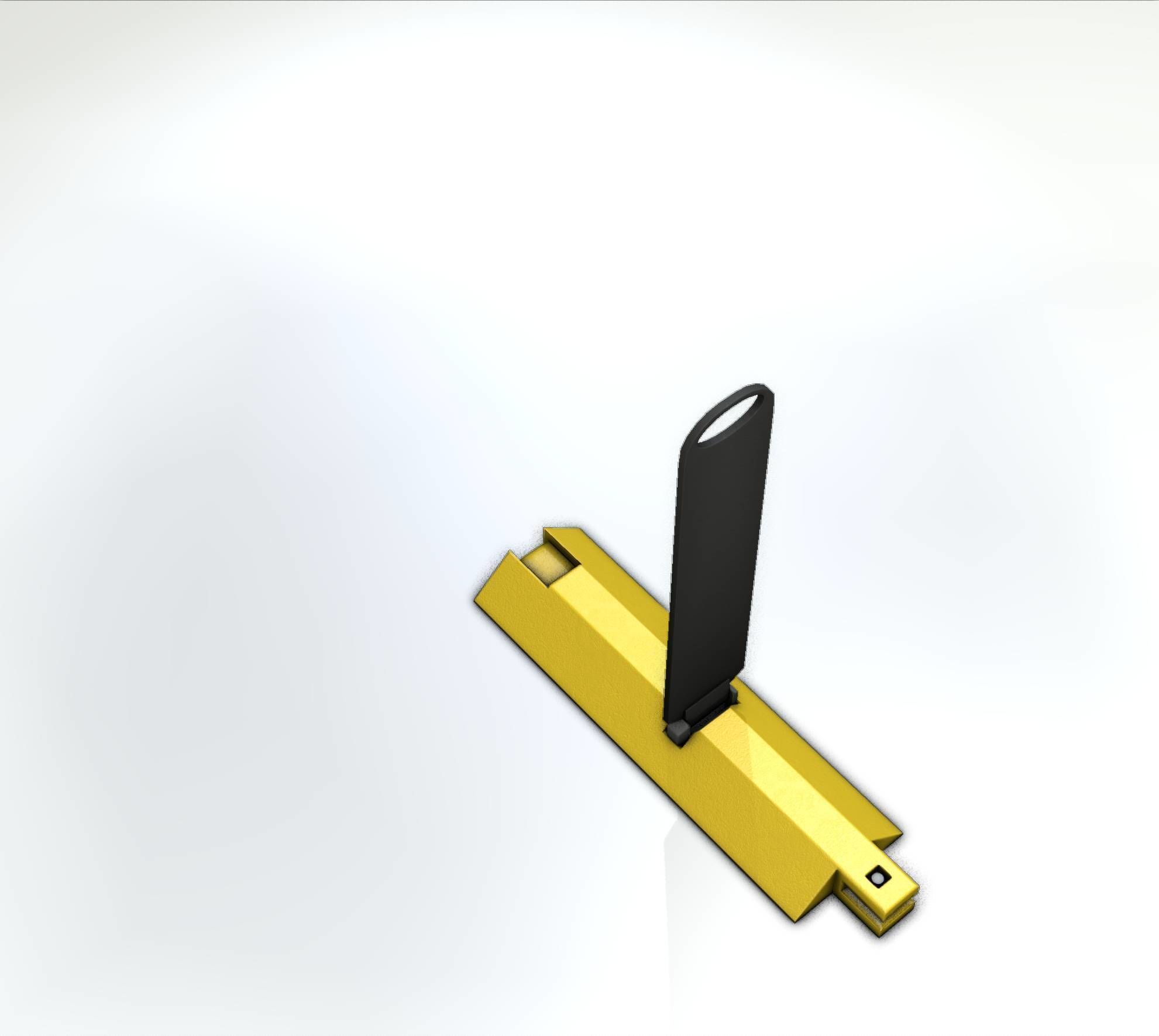 Yellow guide barrier 20 pointing right 628-21 Low-poly 3D model_41