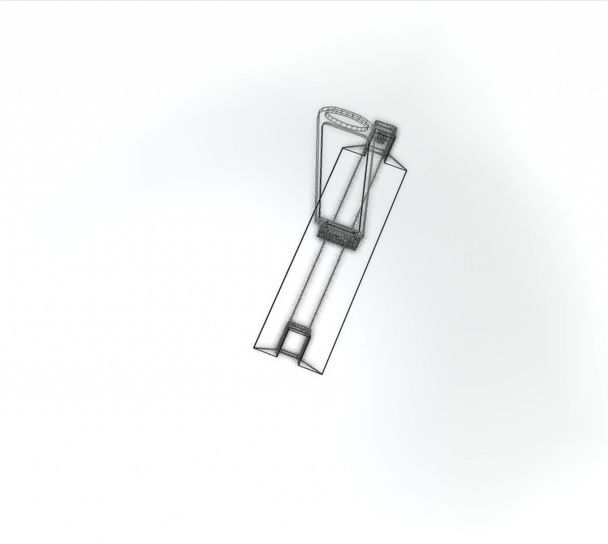 Yellow guide barrier 20 pointing right 628-21 Low-poly 3D model_33