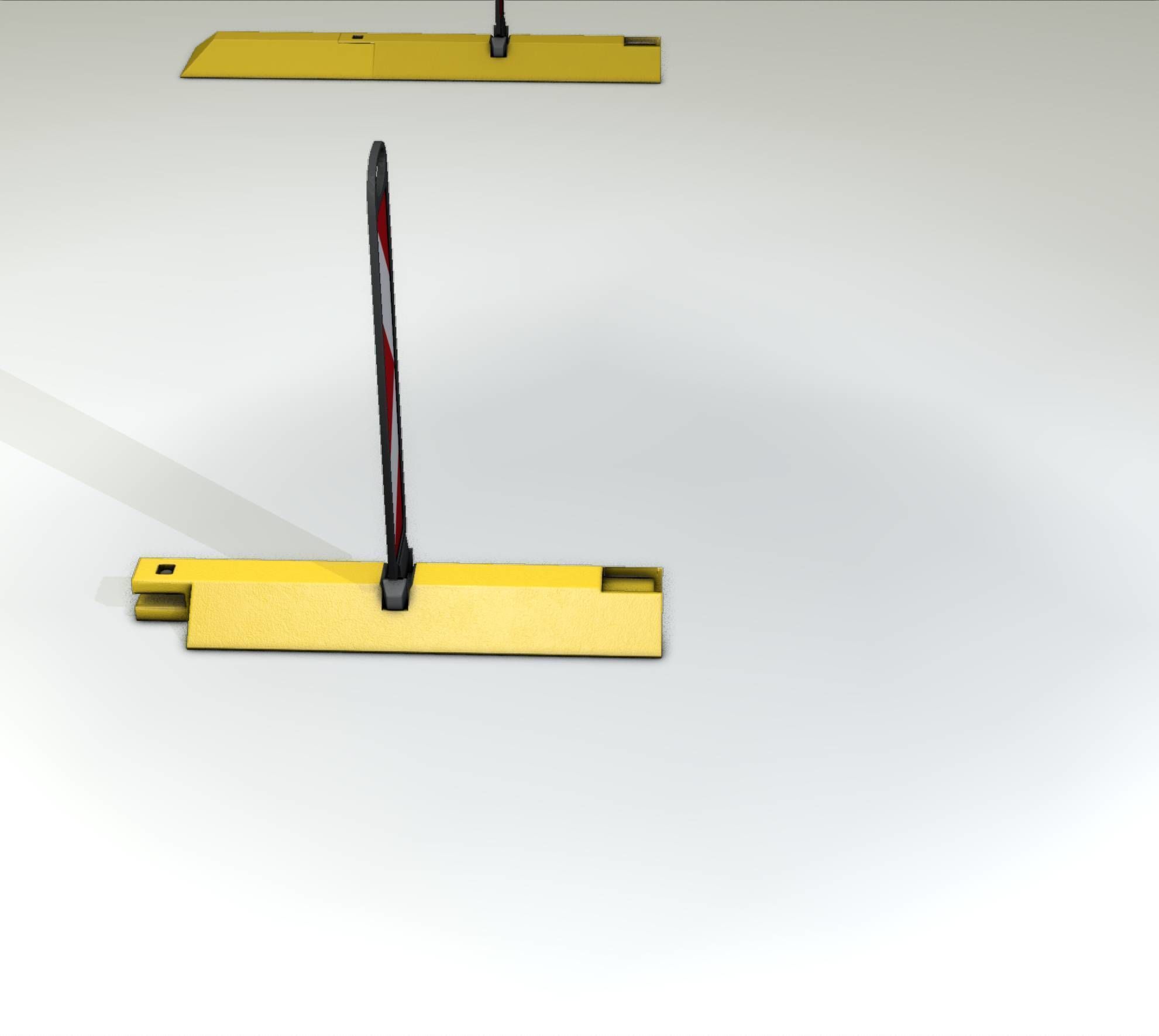 Yellow guide barrier 20 pointing right 628-21 Low-poly 3D model_50