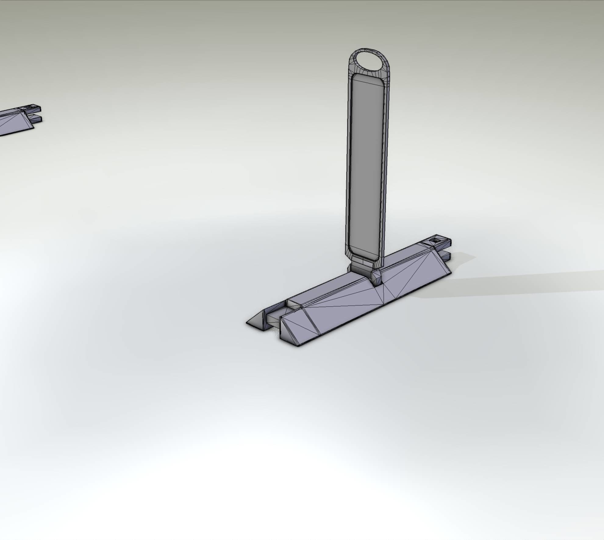 Yellow guide barrier 20 pointing right 628-21 Low-poly 3D model_5