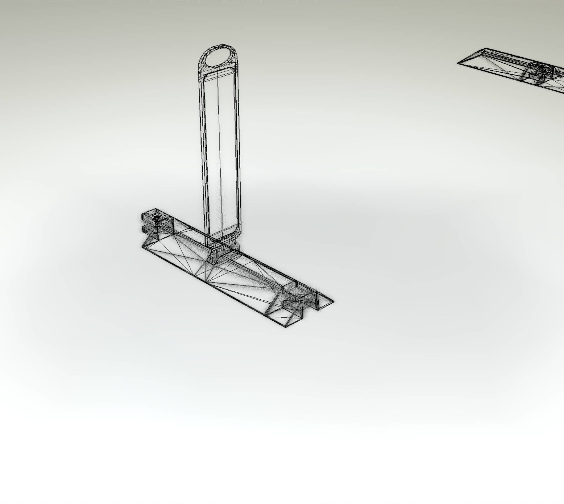 Yellow guide barrier 20 pointing right 628-21 Low-poly 3D model_53