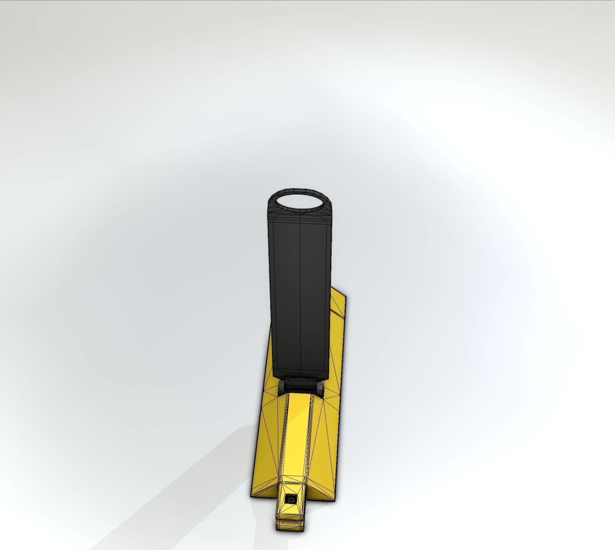 Yellow guide barrier 20 pointing right 628-21 Low-poly 3D model_44