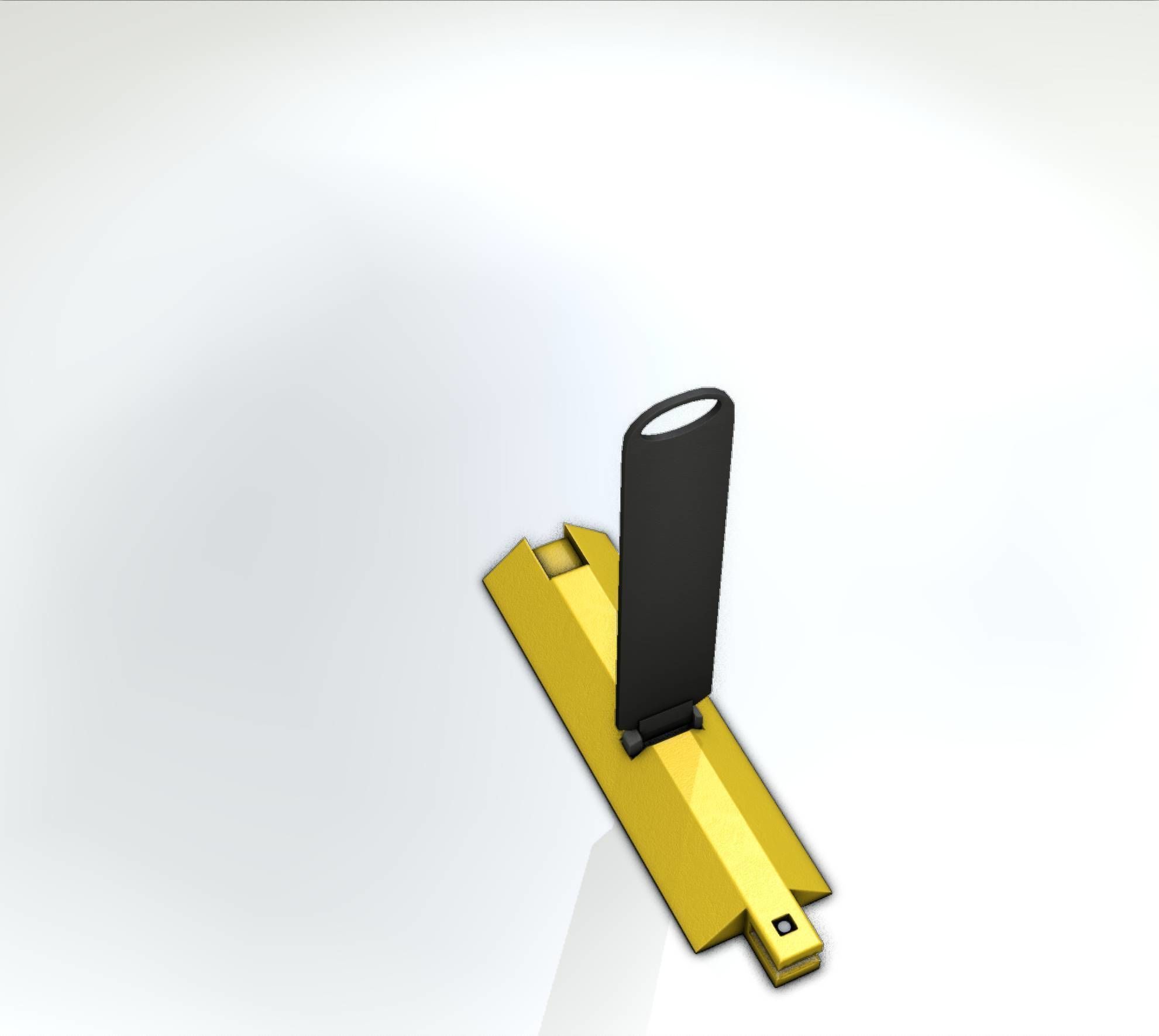 Yellow guide barrier 20 pointing right 628-21 Low-poly 3D model_42