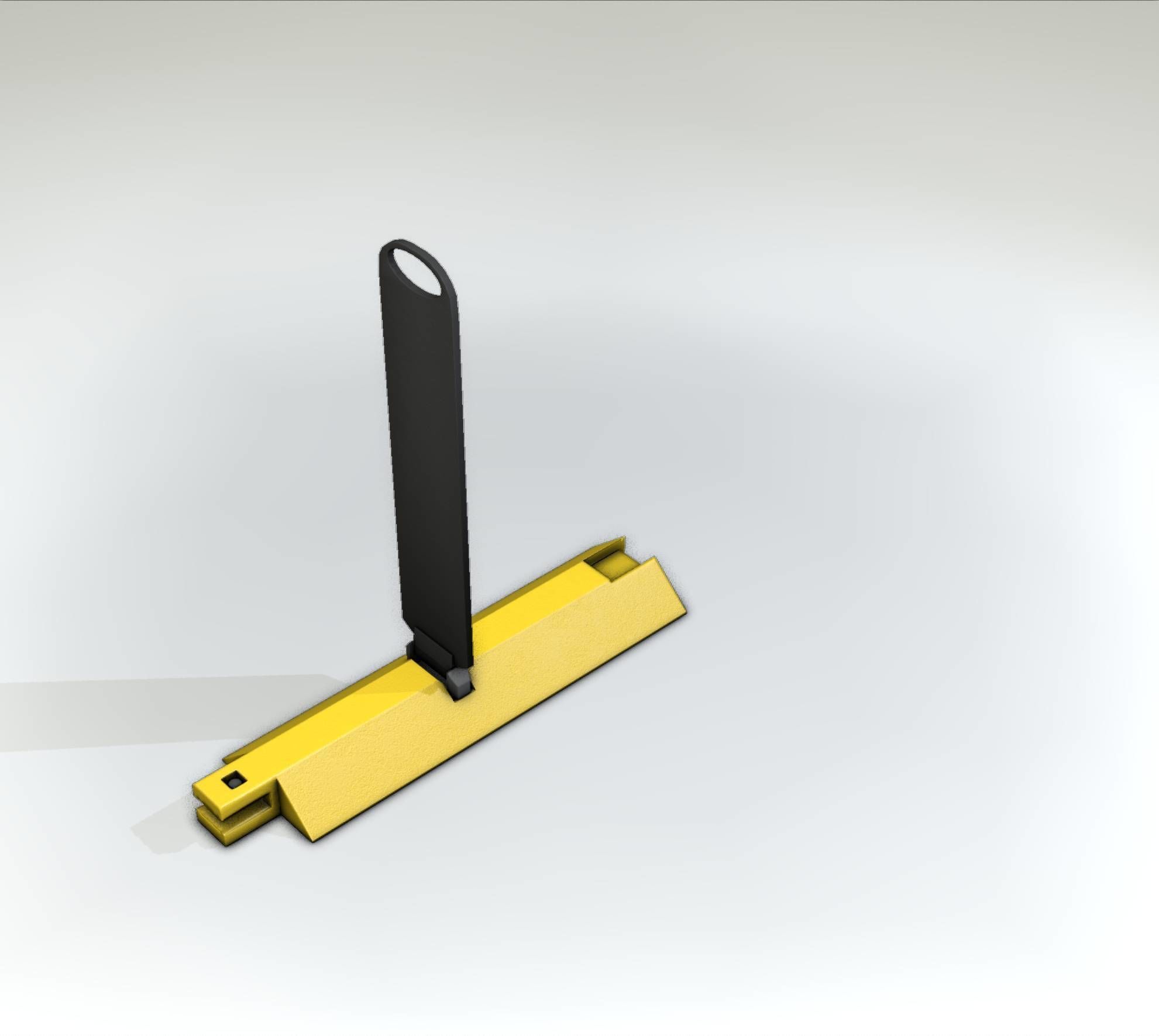 Yellow guide barrier 20 pointing right 628-21 Low-poly 3D model_47