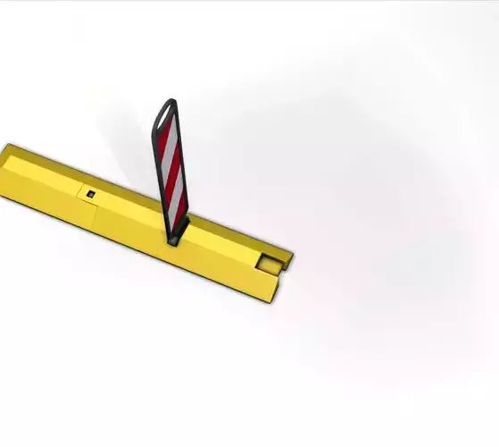 Yellow guide barrier 21 pointing right 628-10