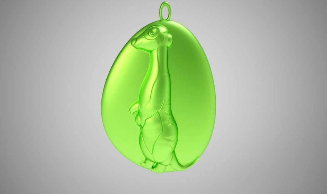 Rock Meerkat Necklace 3D print model_8