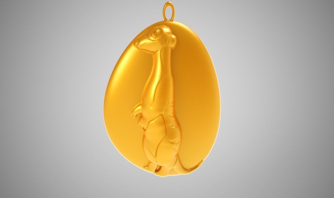 Rock Meerkat Necklace 3D print model_1