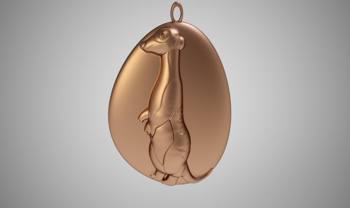 Rock Meerkat Necklace 3D print model_7