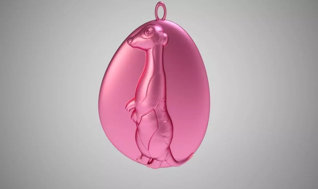Rock Meerkat Necklace 3D print model_0