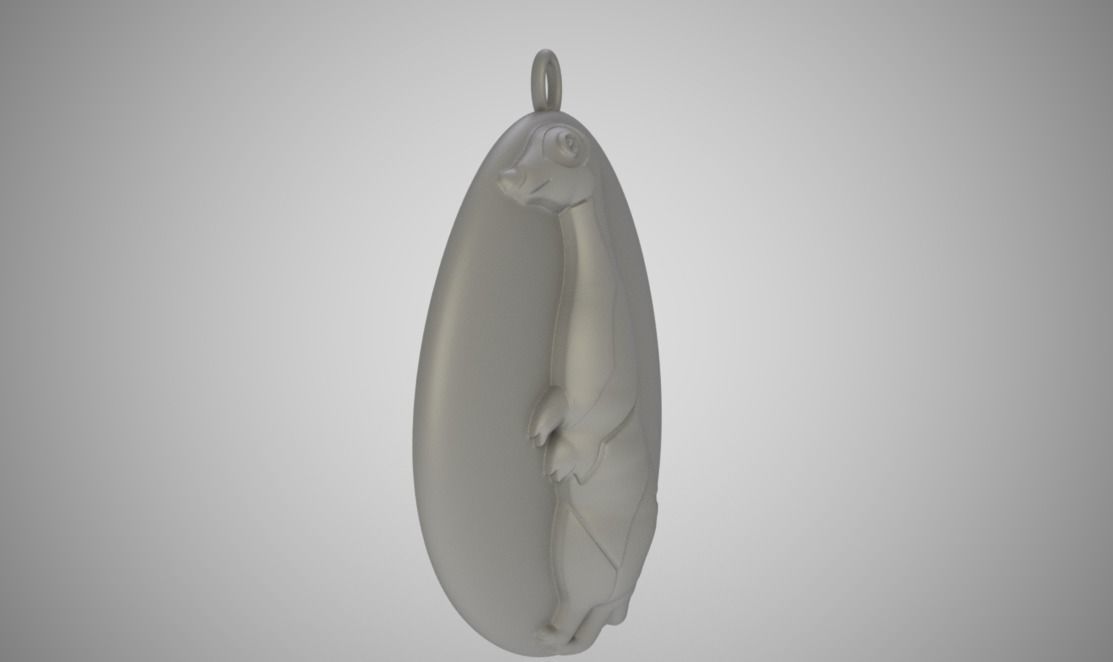 Rock Meerkat Necklace 3D print model_3