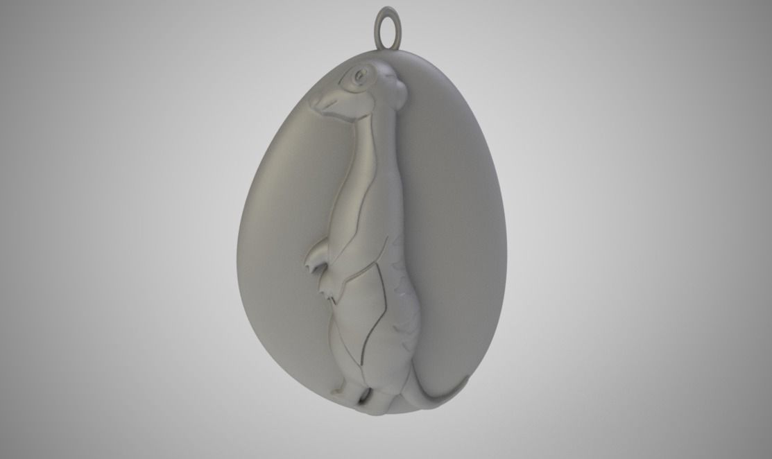 Rock Meerkat Necklace 3D print model_2