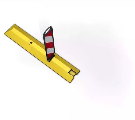 Yellow guide barrier 22 pointing left 628-20