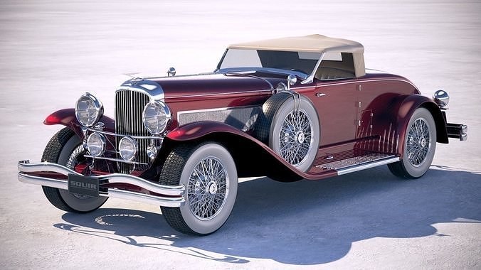 Duesenberg SJ Roadster 1935 VRAY 3D model