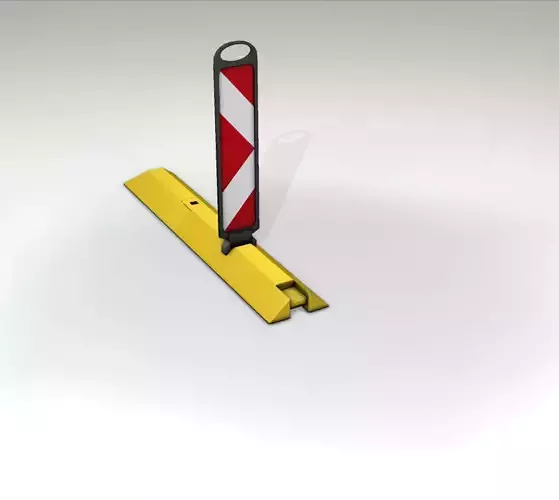 Yellow guide barrier 24 pointing right 628-21