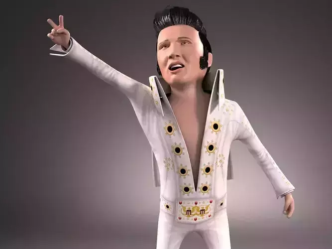 Elvis Presley The King Cartoon 3D model
