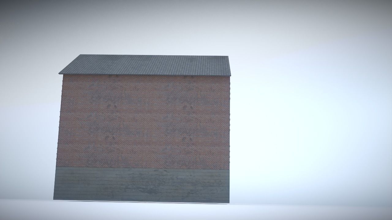 City house Low-poly 3D model_17