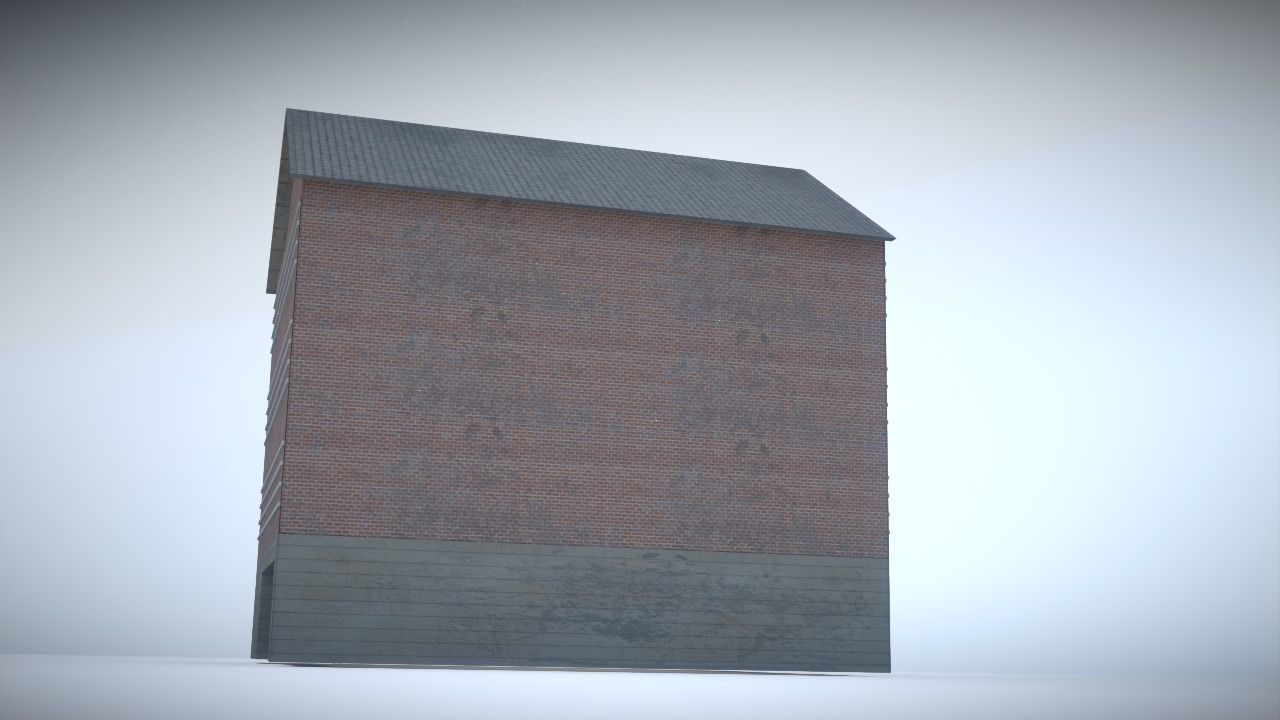 City house Low-poly 3D model_15