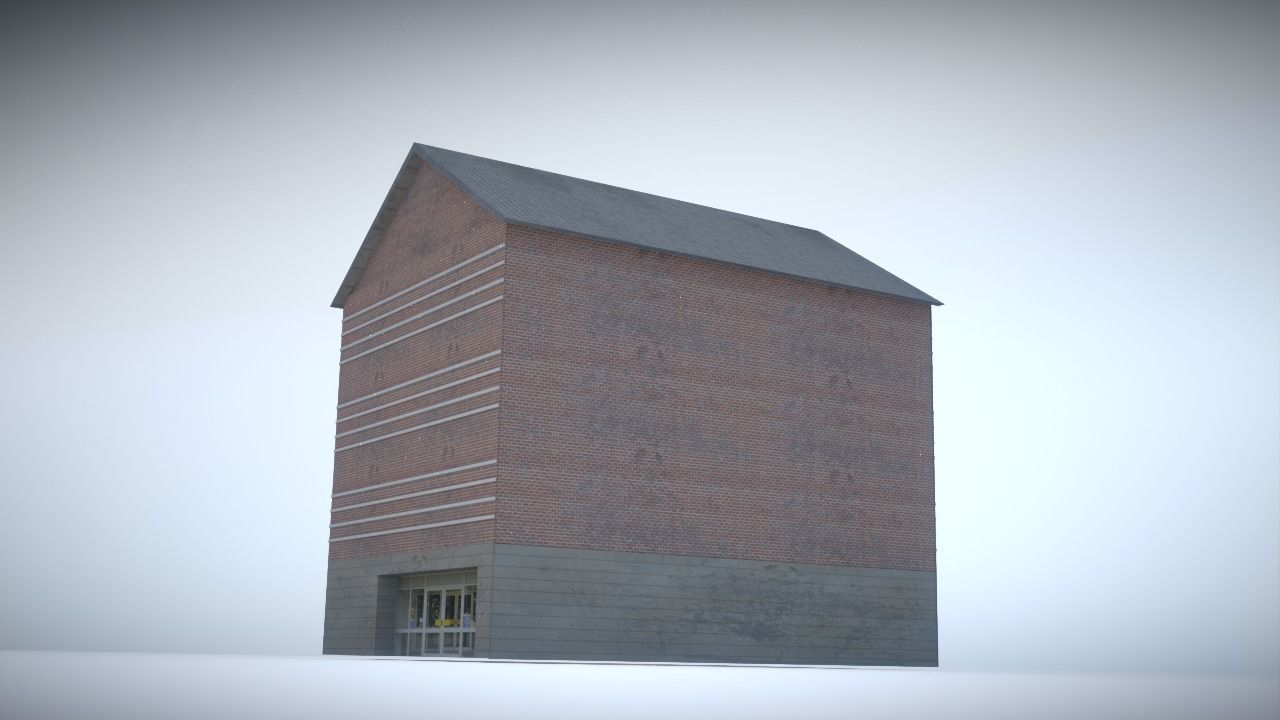 City house Low-poly 3D model_14