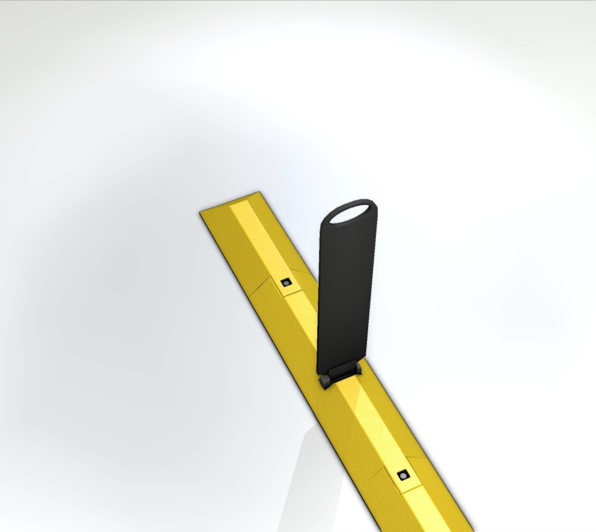 Yellow guide barrier 26 pointing left 628-20 Low-poly 3D model_12