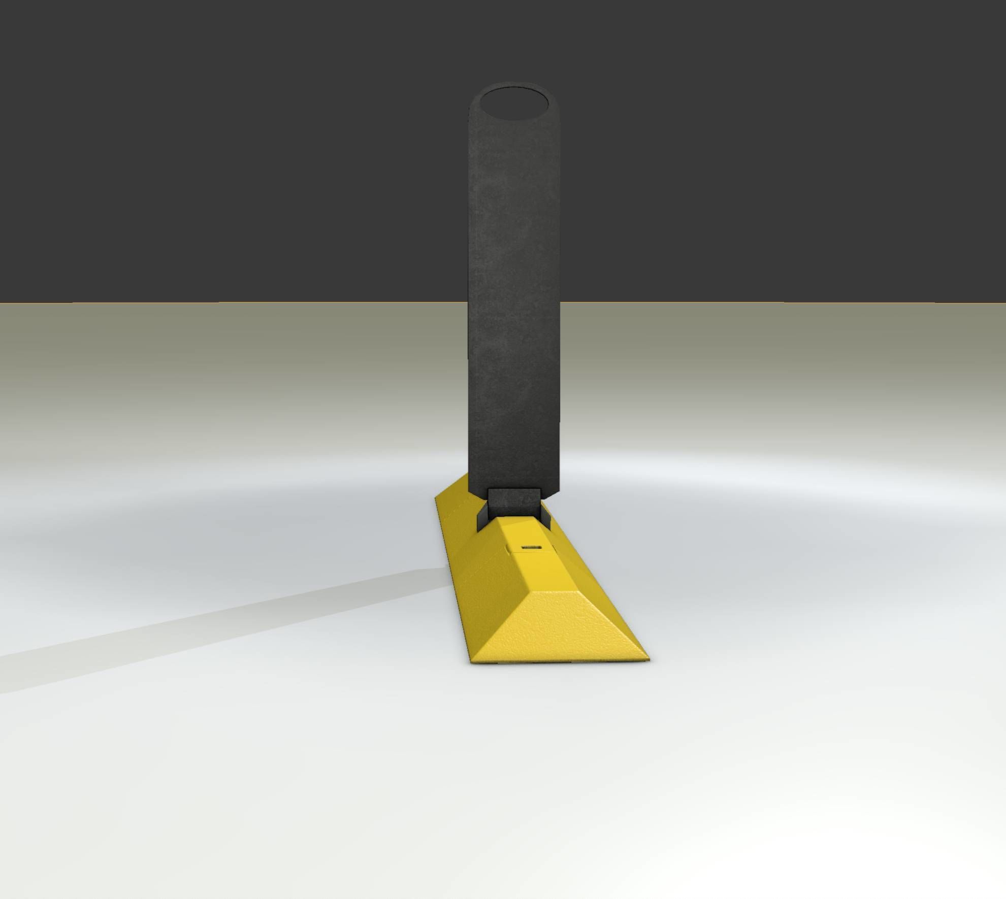 Yellow guide barrier 26 pointing left 628-20 Low-poly 3D model_37