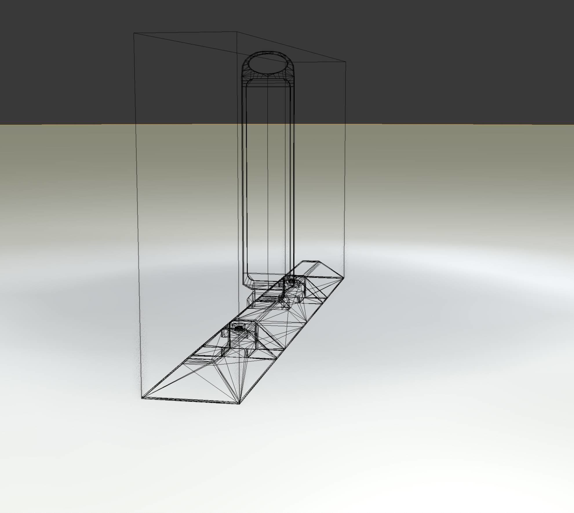 Yellow guide barrier 26 pointing left 628-20 Low-poly 3D model_38
