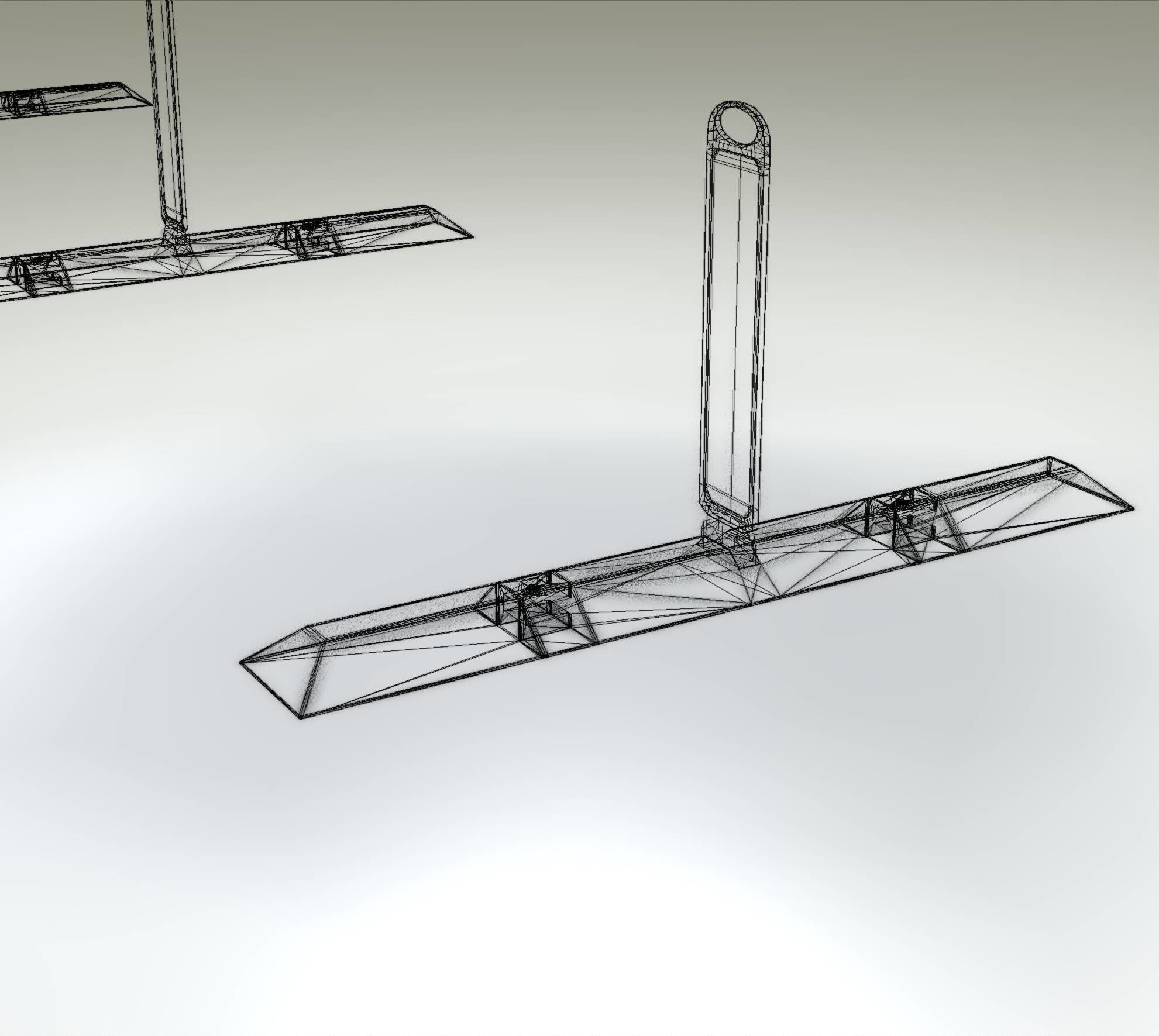 Yellow guide barrier 26 pointing left 628-20 Low-poly 3D model_29