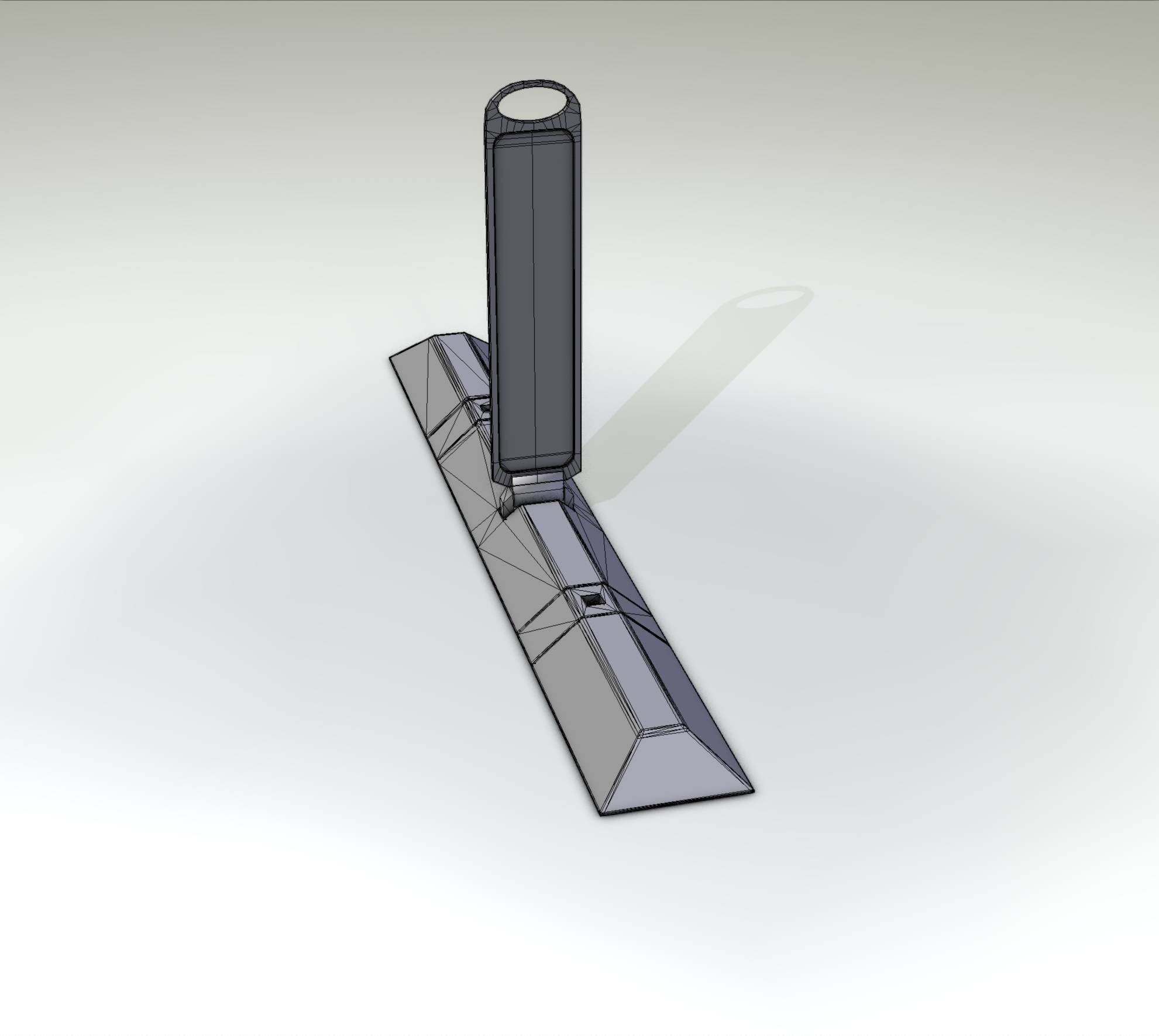 Yellow guide barrier 26 pointing left 628-20 Low-poly 3D model_24
