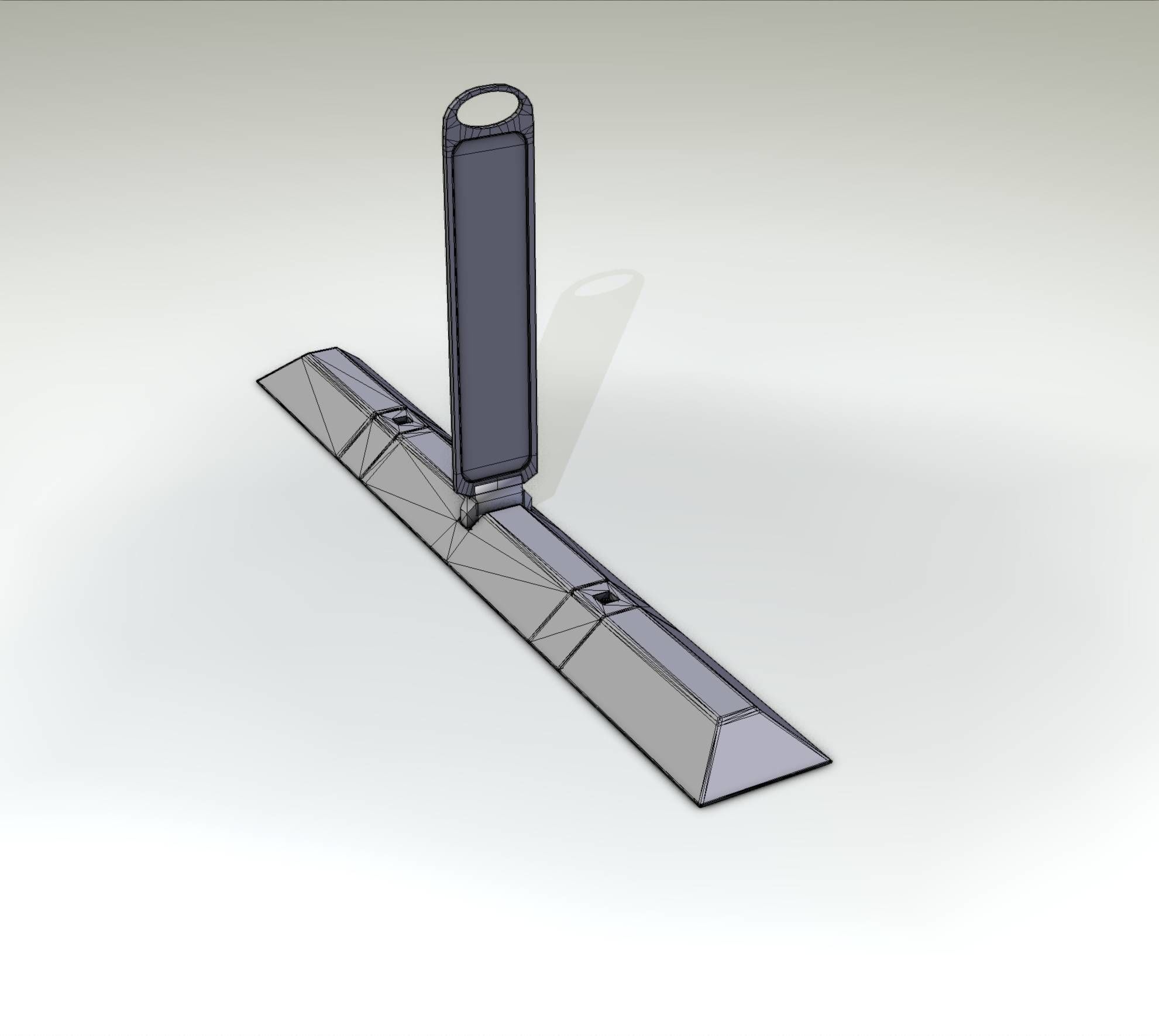 Yellow guide barrier 26 pointing left 628-20 Low-poly 3D model_23