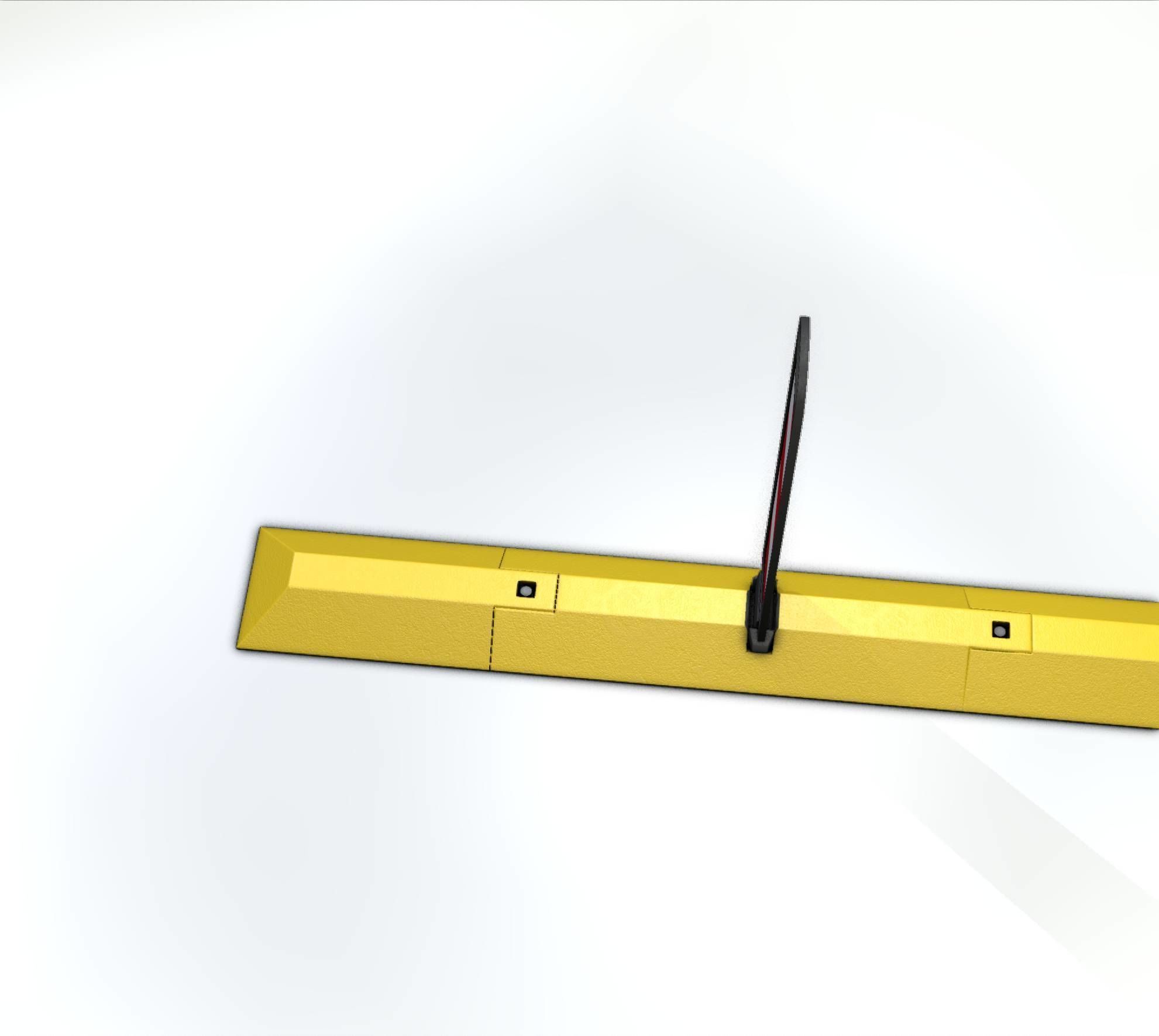 Yellow guide barrier 26 pointing left 628-20 Low-poly 3D model_8
