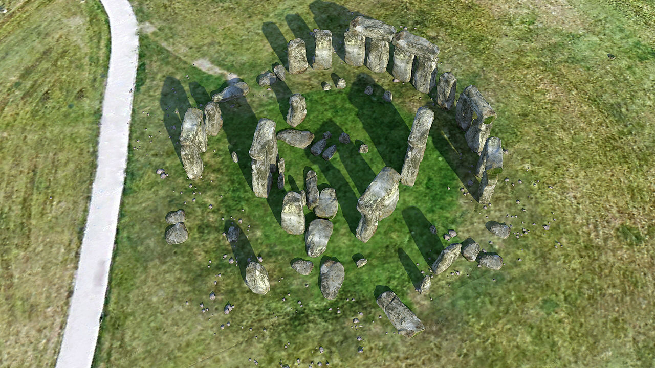 Stonehenge in england Low-poly 3D model_6