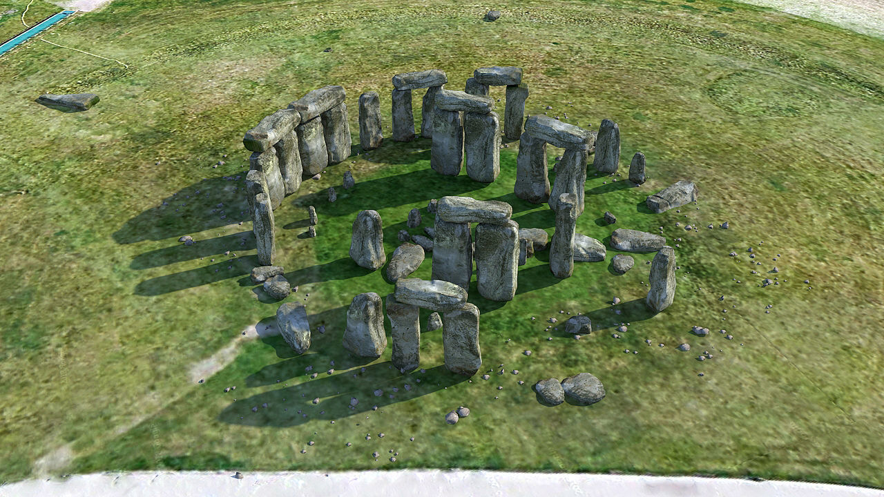 Stonehenge in england Low-poly 3D model_2