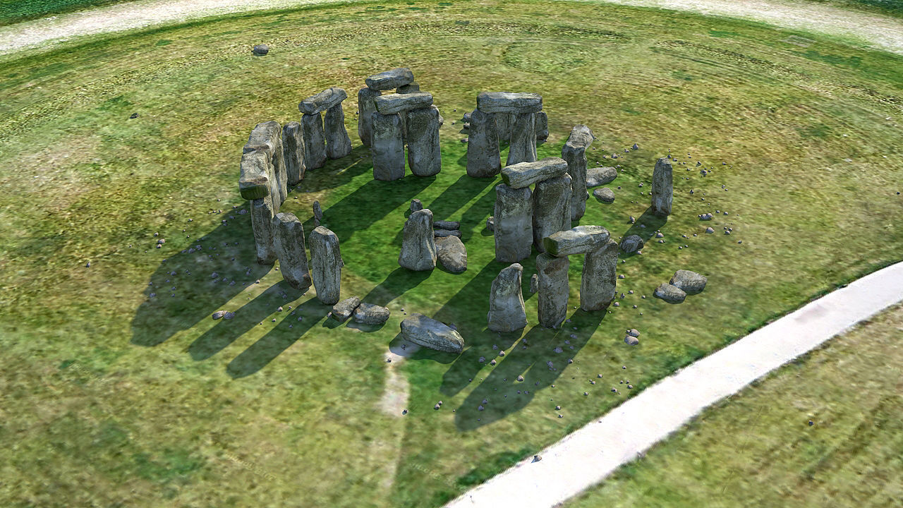 Stonehenge in england Low-poly 3D model_7
