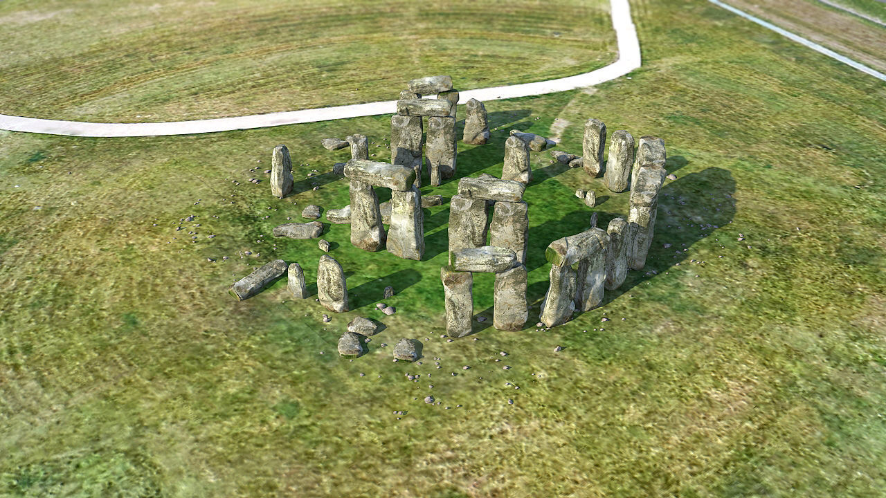 Stonehenge in england Low-poly 3D model_4