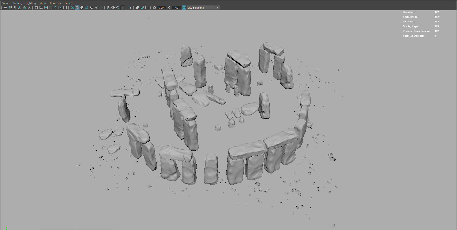 Stonehenge in england Low-poly 3D model_13