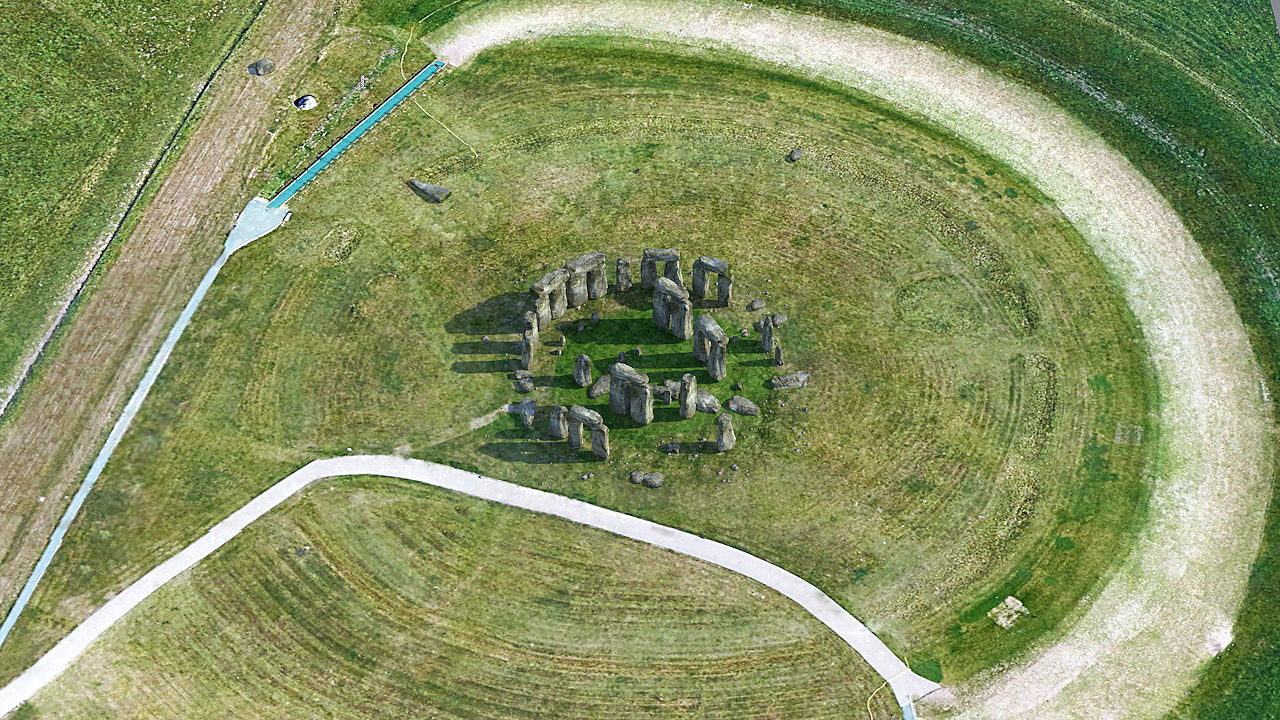 Stonehenge in england Low-poly 3D model_8