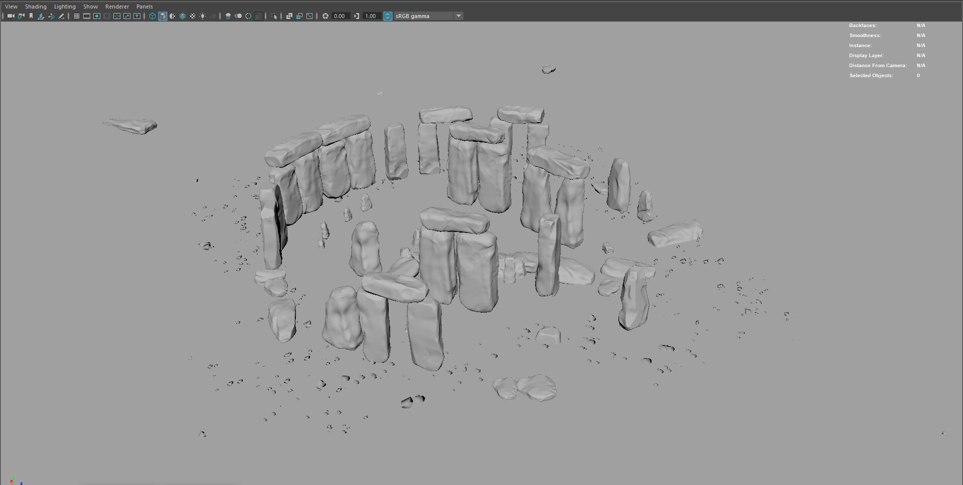 Stonehenge in england Low-poly 3D model_12