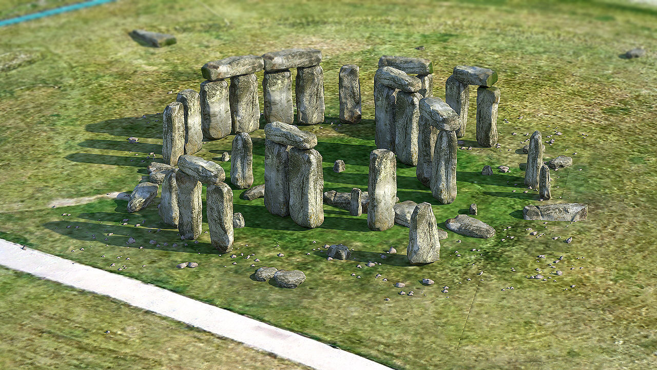 Stonehenge in england Low-poly 3D model_5