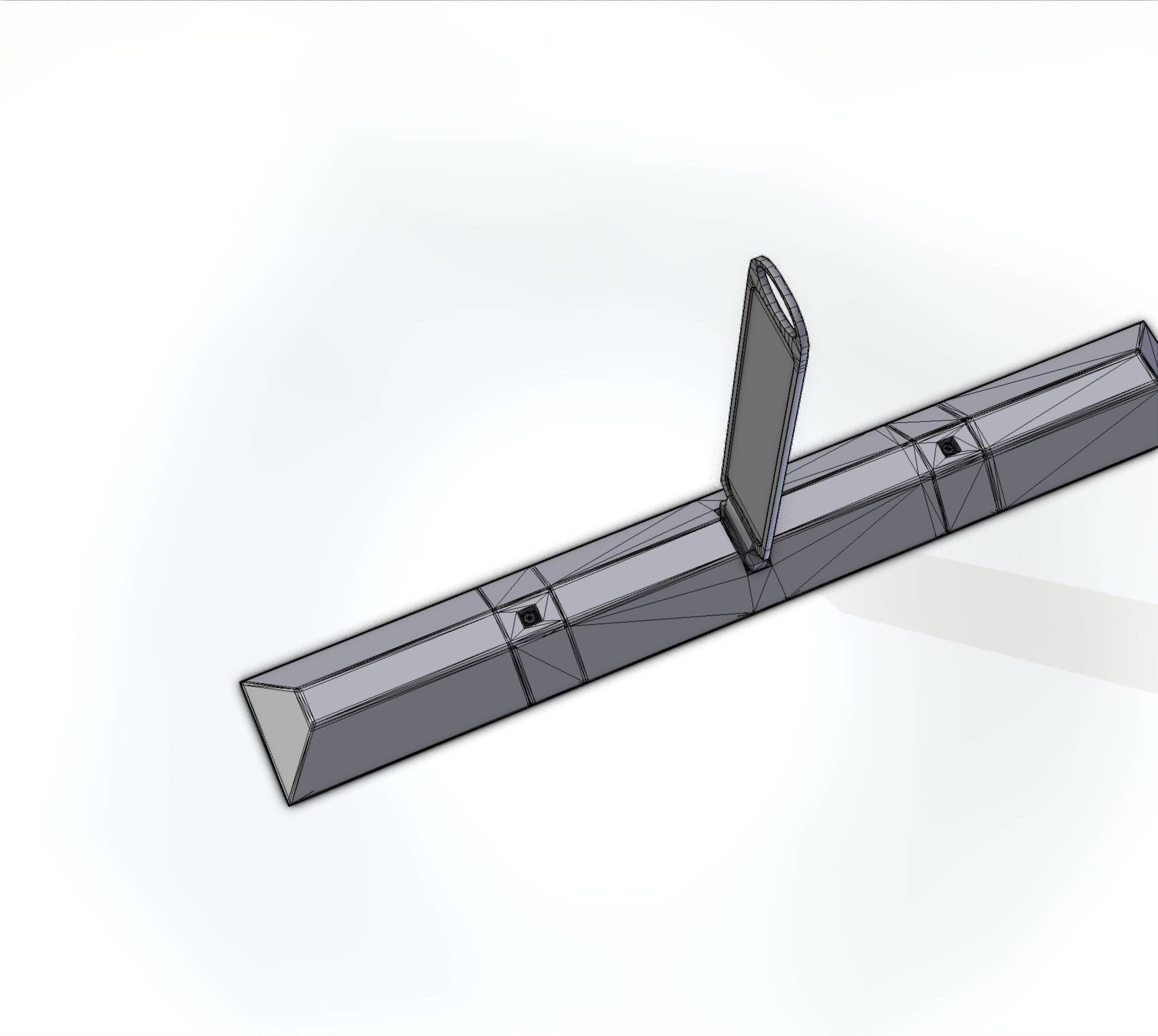 Yellow guide barrier 27 pointing left 628-11 Low-poly 3D model_4
