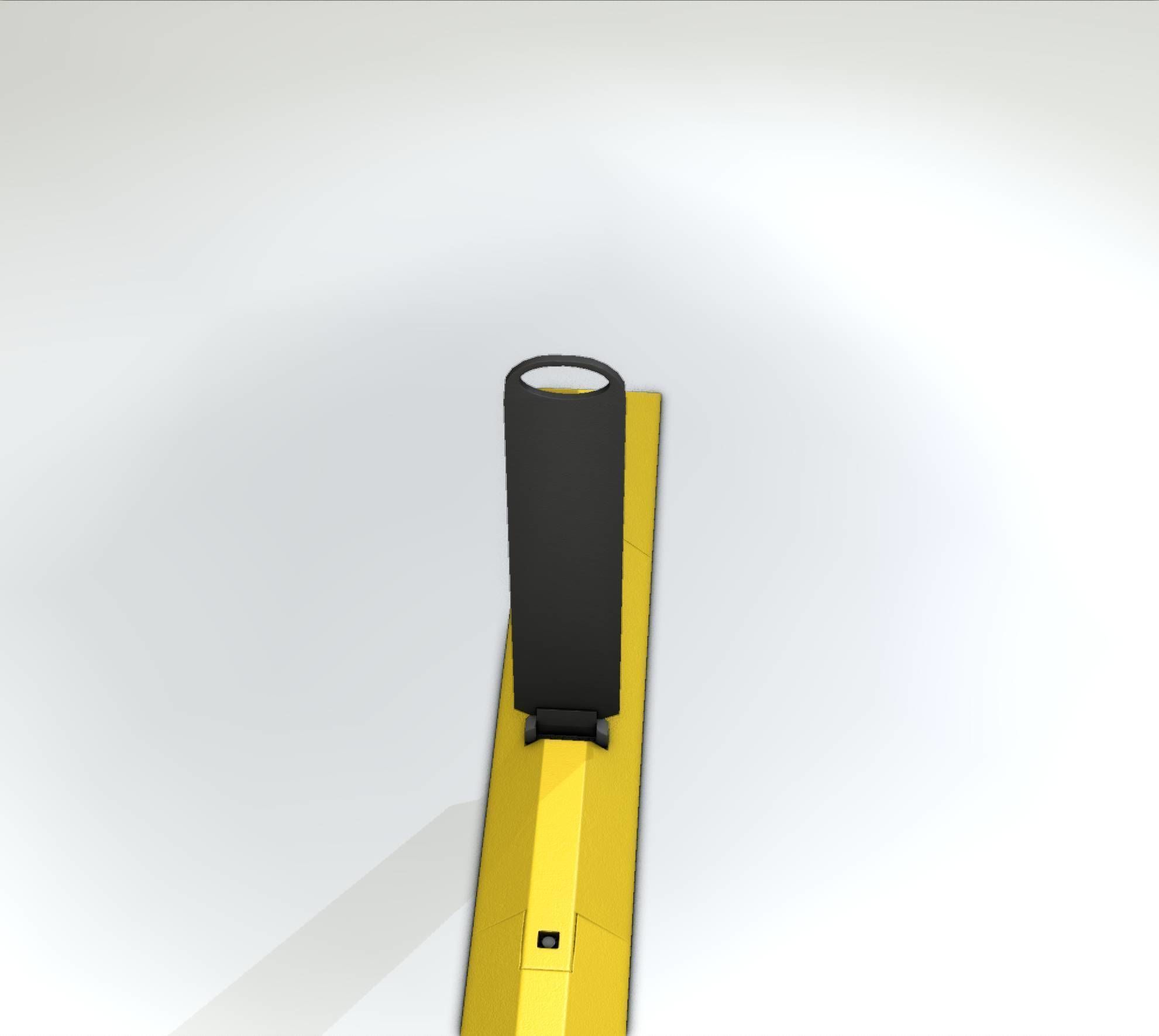 Yellow guide barrier 27 pointing left 628-11 Low-poly 3D model_12